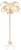 Hollywood Regency Cream White Palm Tree Floor Lamp, 1970s For Sale