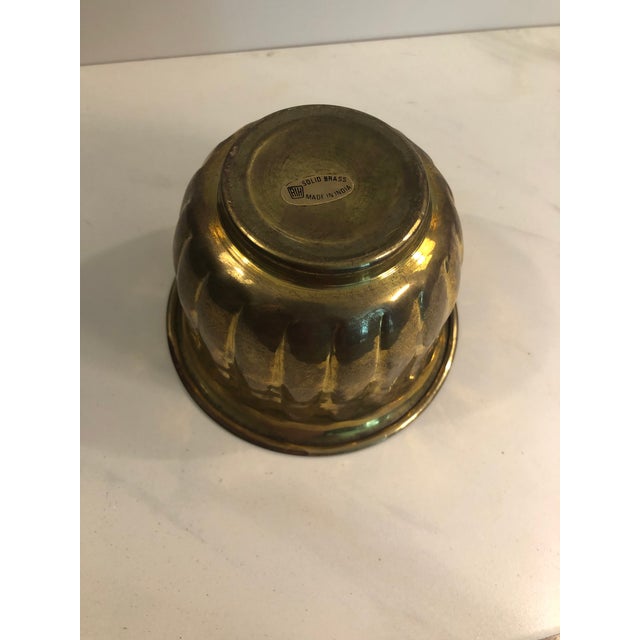 1970s Vintage Fluted Brass Planter, Footed For Sale - Image 5 of 7