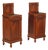 Italian Nightstands in Mahogany and Glass, Set of 2 For Sale