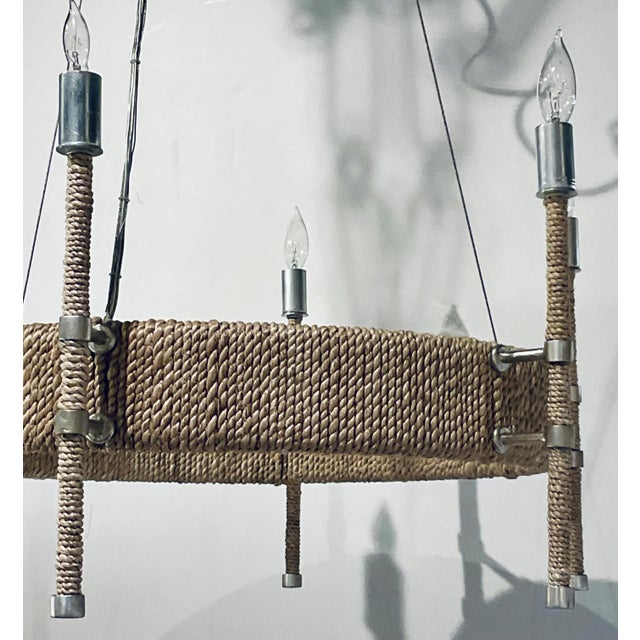 Contemporary Currey & Co. Organic Modern Rope Monzie Chandelier For Sale - Image 3 of 4