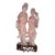 Antique Rose Quartz Carving of Two Chinese Beauties For Sale