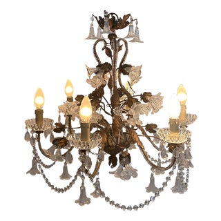 Murano Glass Chandelier, 1950s For Sale