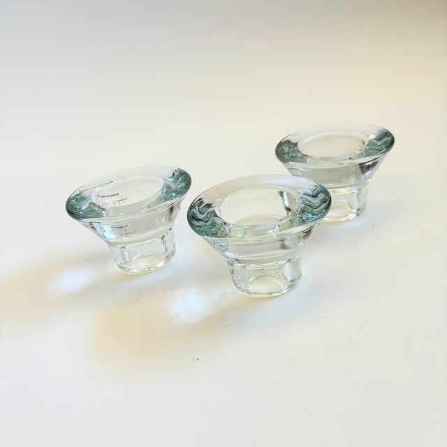 Ikea Vintage Ikea Reversible Glass Candle Holders by K&m Hagberg - Set of 3 For Sale - Image 4 of 9