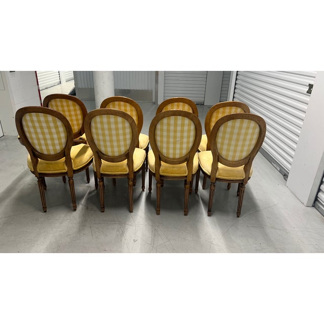 French Louis XVth Style Upholstered Chairs - Set of 8 For Sale - Image 3 of 9