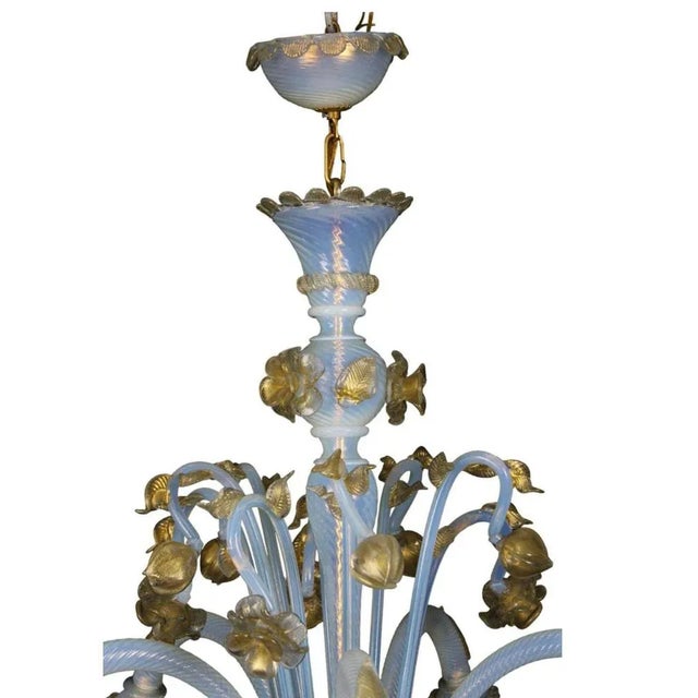Early 20th Century Arms Chandelier in Murano Glass, Venice For Sale - Image 4 of 6