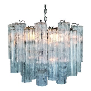 Murano Glass Venini Chandelier - Mid Century Modern Palm Beach Boho Chic Italy Italian Venetian Venini For Sale