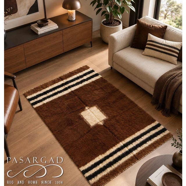 Pasargad DC Antique Mohair Wool Navajo Design Rug For Sale - Image 4 of 4
