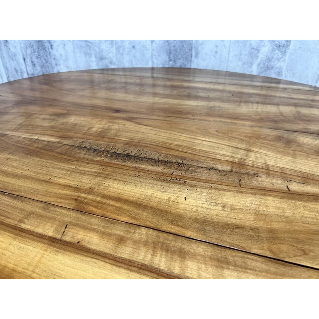 Circular Drop Leaf Bistro Side Table For Sale - Image 4 of 5