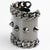 Givenchy Paris High-Gloss Gunmetal Chains and Studs Cuff Bracelet For Sale - Image 11 of 16