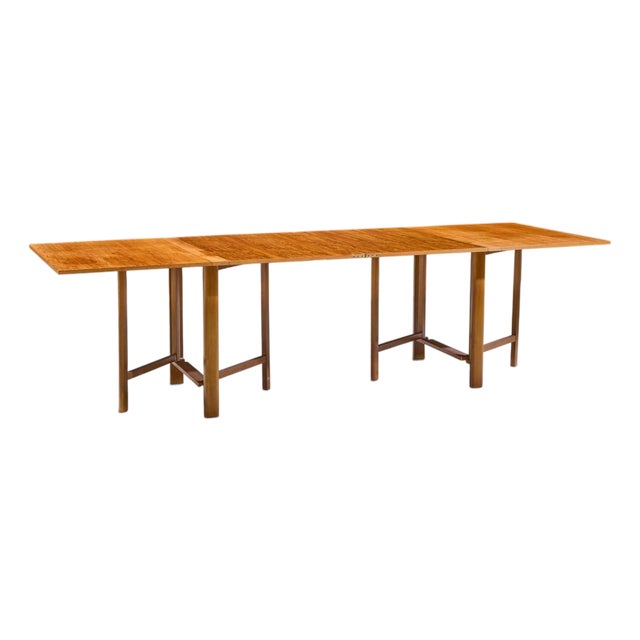 Bruno Mathsson Style Maria Mid Century Danish Teak Expanding Dining Table For Sale