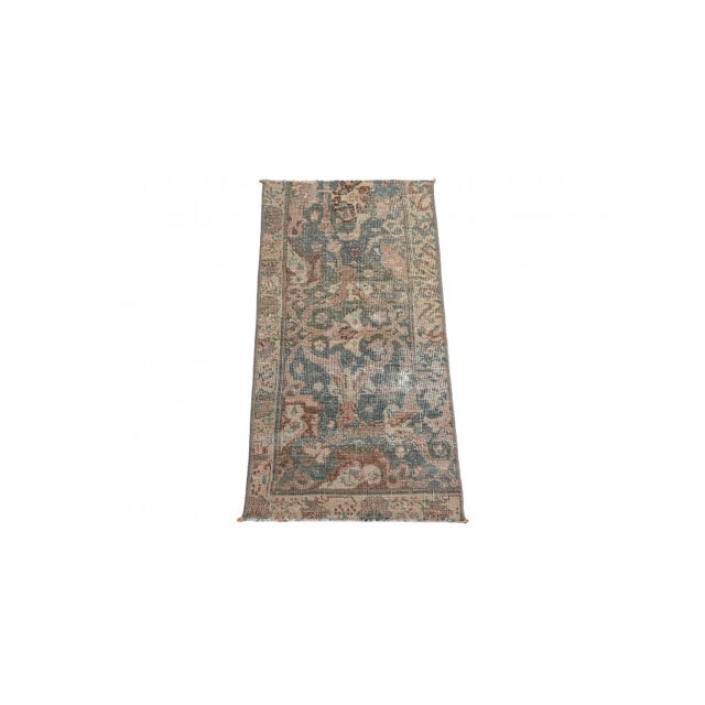 Handknotted Vintage decorative mini wool rug. Approximatelly 65-75 years old. In very good condition. Rare find, Unique...