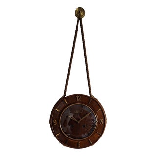 Mid-Century Mechanical Wall Clock with Floating Anchor from Garant, 1950s For Sale