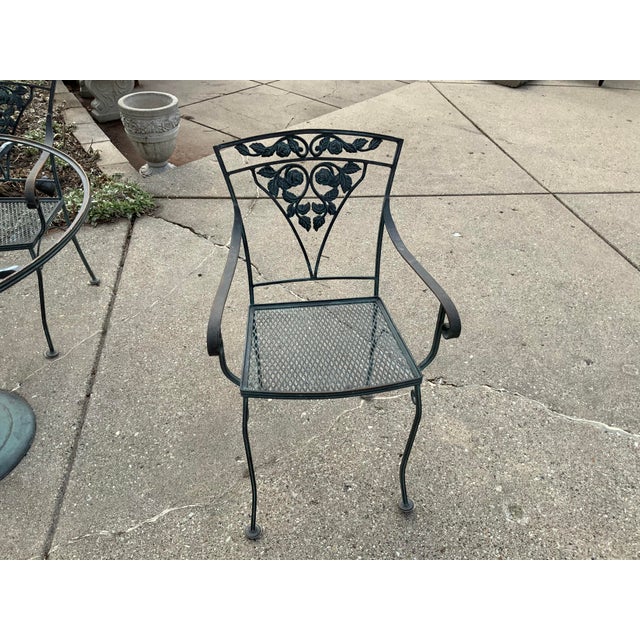 1950s Vintage Woodard Garden Wrought Iron Patio Set Set of 5 Chairish