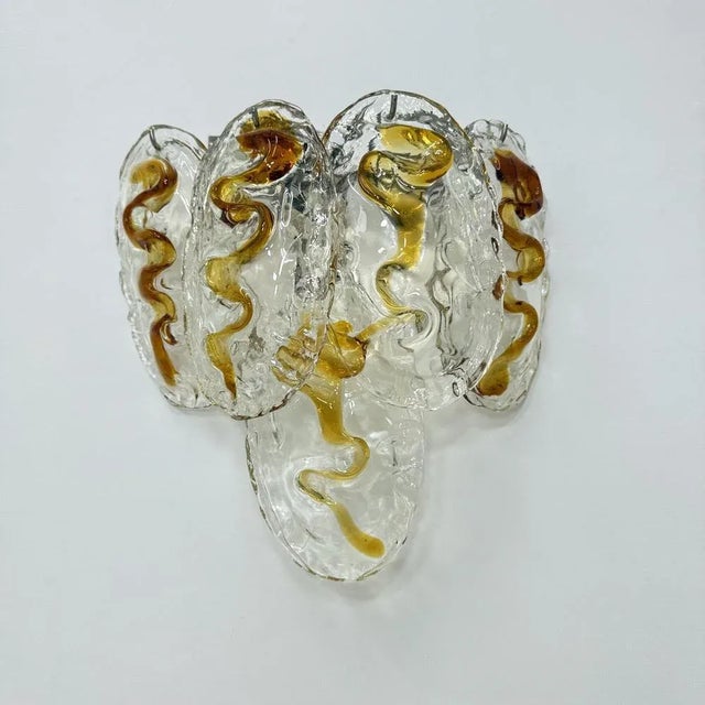 Vintage Italian Murano Glass Wall Lamp, 1970s For Sale - Image 13 of 18