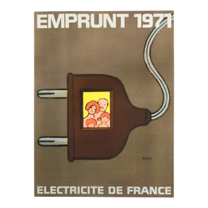 1971 Original French Poster, Emprunt Électricité De France (Savignac)