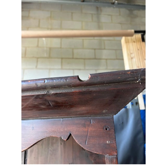 Early 19th Century Early 19th Century American Federal Period Pine Dresser Base and Plate Rack in Original Paint For Sale - Image 5 of 5