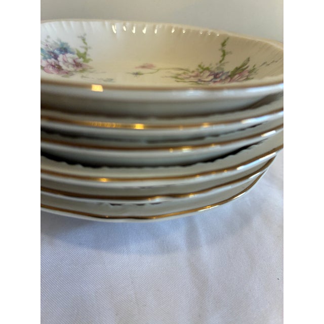 Pink Vintage Theodore Haviland Annette Floral Berry Bowls – Set of 7 For Sale - Image 8 of 11