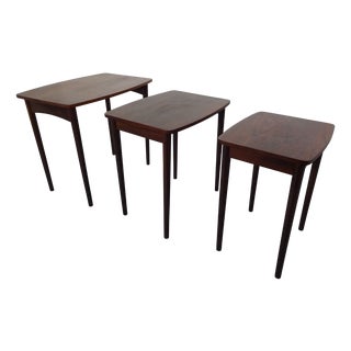 Danish Rosewood Nesting Tables, 1960s, Set of 3 For Sale