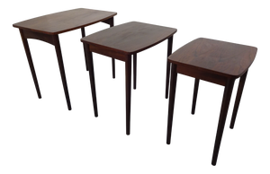Danish Rosewood Nesting Tables, 1960s, Set of 3