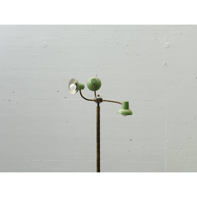 Vintage Three-Light Brass Floor Lamp, 1950s For Sale - Image 13 of 18