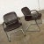 Late 20th Century Vintage Modern Vecta Contract Brown Leather & Chrome Cantilever Pair of Chairs For Sale - Image 5 of 13