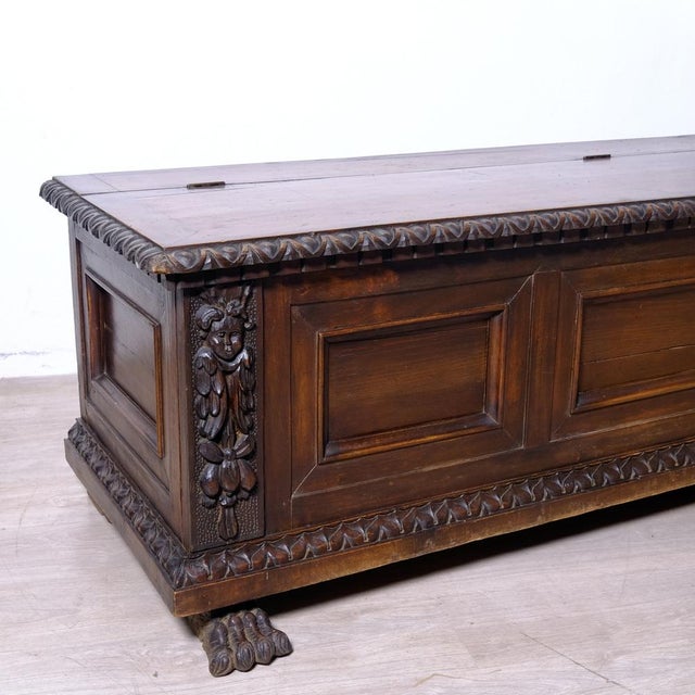 Antique Walnut Chest, Italy, 1900s For Sale - Image 9 of 18