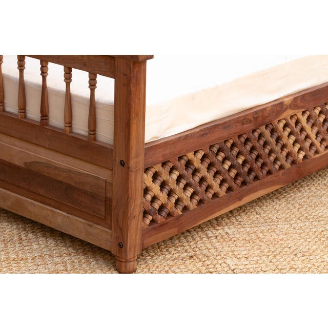 Brown Reclaimed Moroccan Club Daybed Sofa For Sale - Image 8 of 12