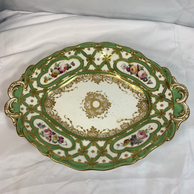 This exquisite piece is an antique Davenport porcelain low compote (tazza), dating back to the mid-19th century (circa...