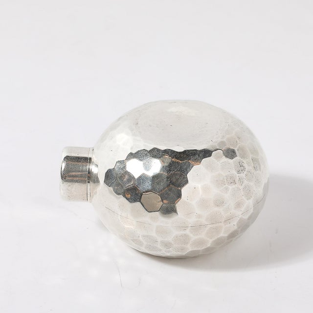 Silver Aesthetic Movement Signed Whiting Sterling Silver Ball-Form Scent Flask For Sale - Image 8 of 12