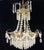 Metal Chandelier in Brass and Crystal, 1900 For Sale - Image 7 of 7