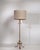 1940-1949 France Antique Brass Tripod Brass Floor Lamp For Sale - Image 4 of 11