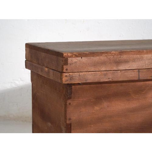 Antique Japanese Wooden Chest For Sale - Image 3 of 10