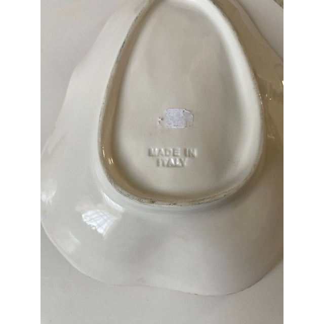 Ceramic Vintage Italian Hand Painted Plate Set of 3 For Sale - Image 7 of 7