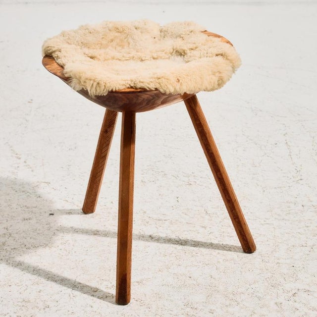 Rustic Handcrafted Milking Stool, 1950s For Sale - Image 3 of 14