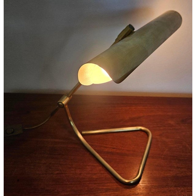 Mid-Century Brass Table Lamp from OMI, Germany, 1970s For Sale - Image 6 of 17