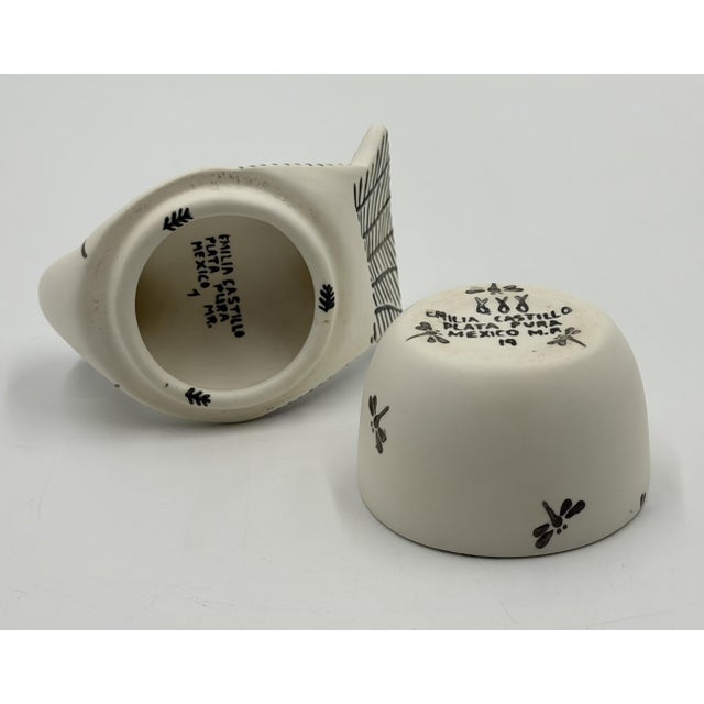 Emilia Castillo Taxco Porcelain & Pure Silver Dove Jewelry Box, Mexican Modern For Sale - Image 17 of 18