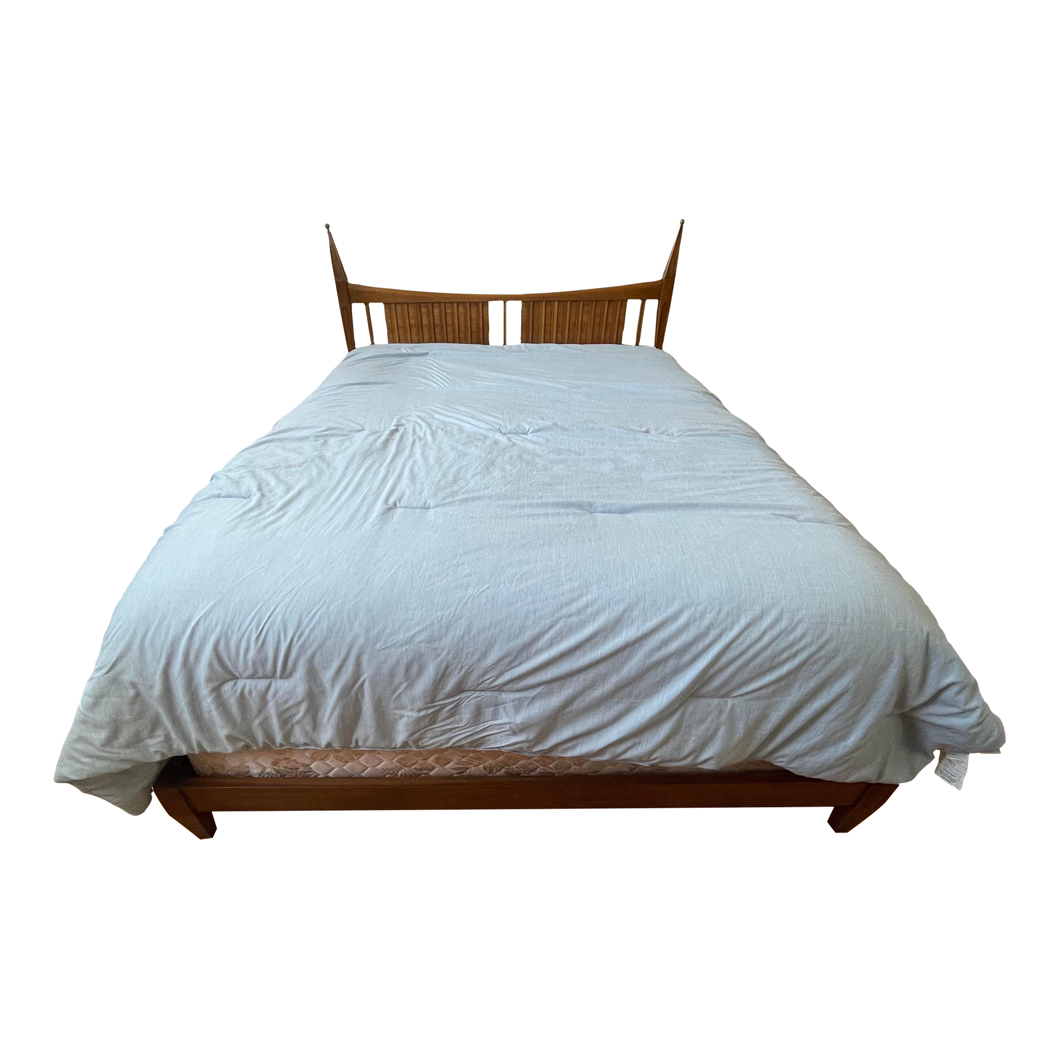 1960 John Widdicomb Sculptural Tall Post Queen Size Bed (Can Also