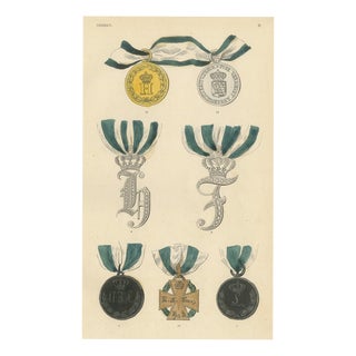 Orders of Anhalt, 1844, Paper For Sale