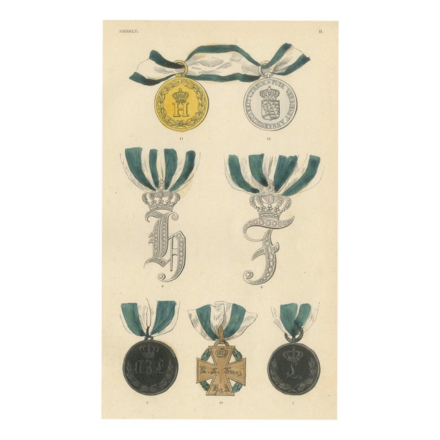 Orders of Anhalt, 1844, Paper For Sale