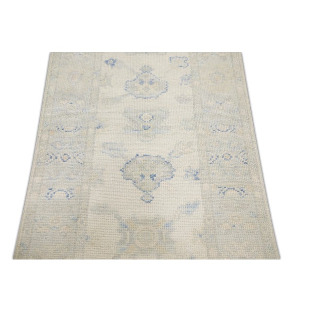 Modern Turkish Oushak Rug 2'5" x 9'6" For Sale - Image 4 of 7
