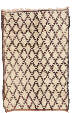 Vintage Berber Beni Ourain Moroccan Rug - 06'00 X 09'00
