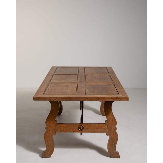 1960s Spanish Table with Iron Accents For Sale - Image 4 of 15