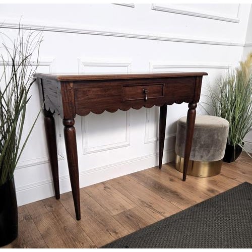 Wood Rustic Country Italian Carved Wood Wall Console Side Table, 1960s For Sale - Image 7 of 10