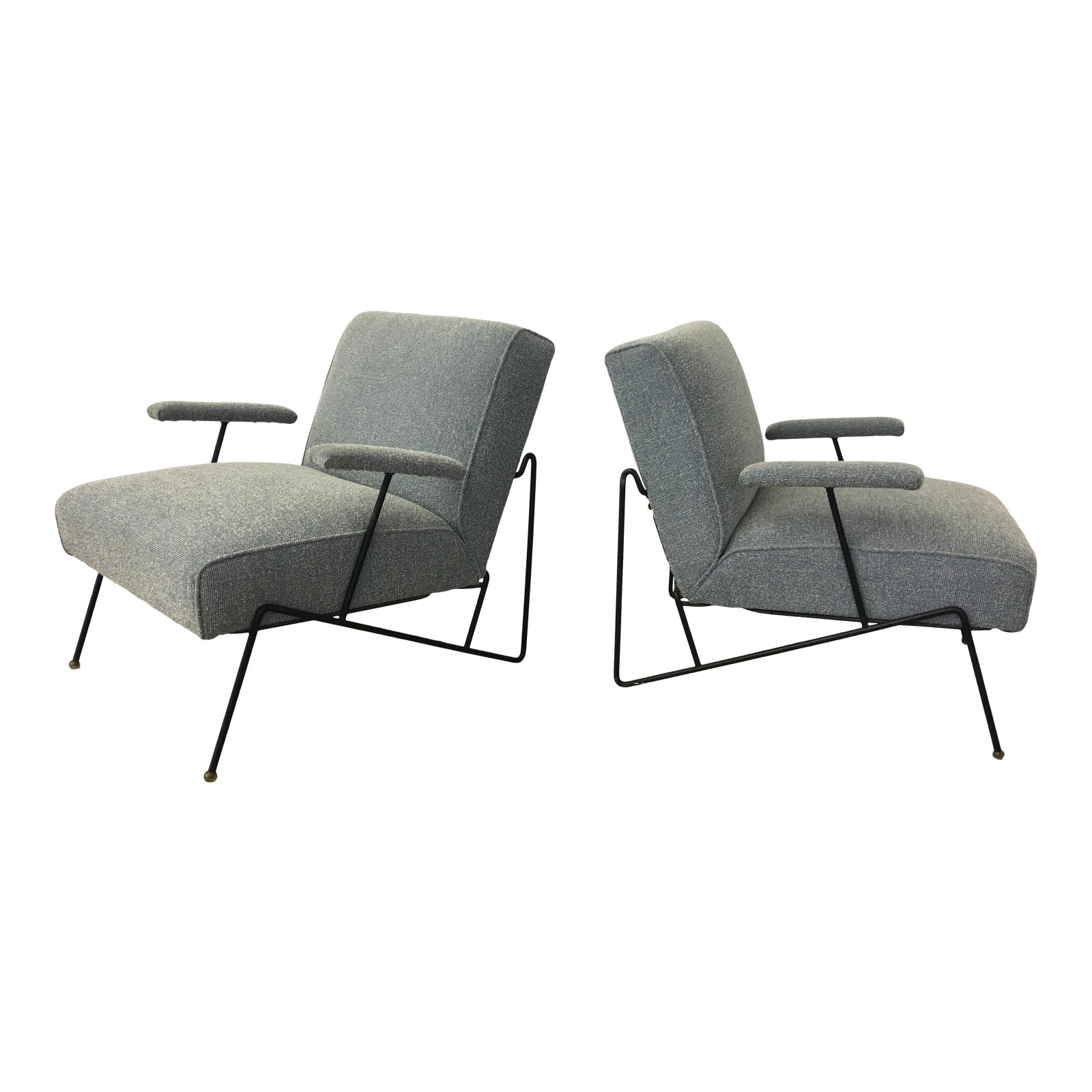 Dan Johnson For Pacific Iron Lounge Chairs A Pair