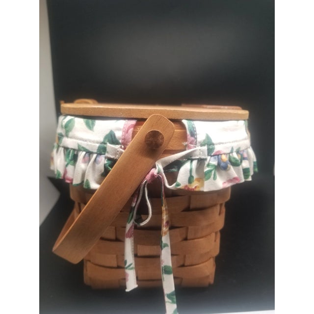 Vintage Longaberger Basket With a Floral Lining Chairish