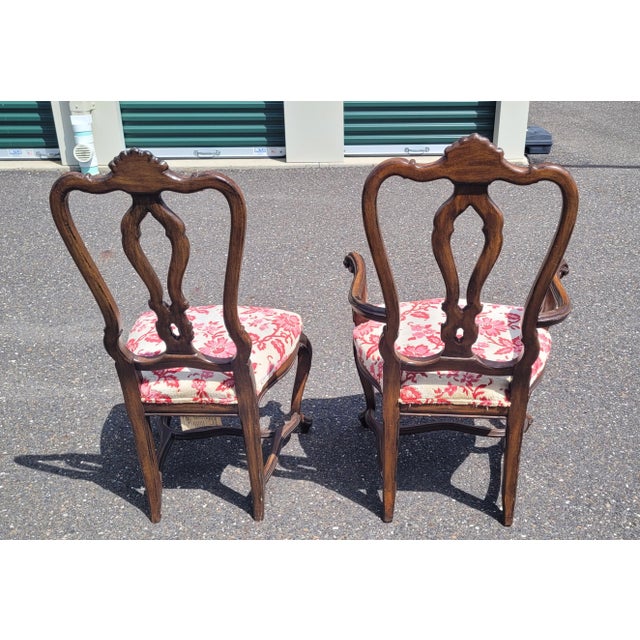 Exquisite Set of 8 Shell Carved 1940s French Dining Chairs For Sale - Image 11 of 17