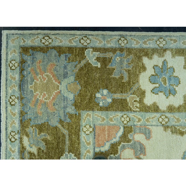 Turkish Oushak Rug 9' x 12'3" #20133 For Sale In Houston - Image 6 of 8