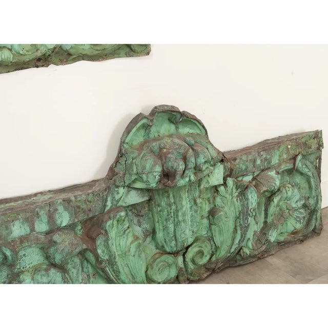 19th Century Oxidized Copper Supraporte Panels - Set of 3 For Sale - Image 9 of 13