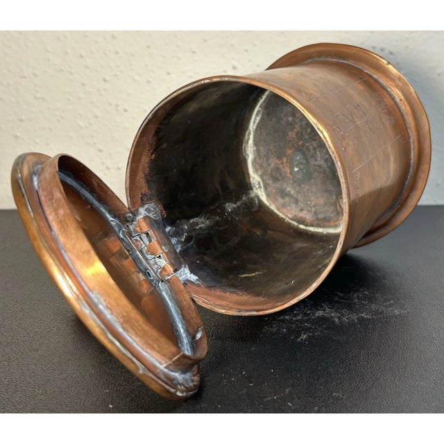 1910s Circa 1910 Swedish Eskilstuna Copper Alloy Metal Engraved Gustavus Aldolphus and Carolus XII Motifs Gustaf v Coin Lid Commemorative Tankard/Stein For Sale - Image 5 of 7