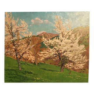 Hecht Paul Richard, Cherry Blossom Witzenhausen Landscape, 1943, Oil Painting For Sale